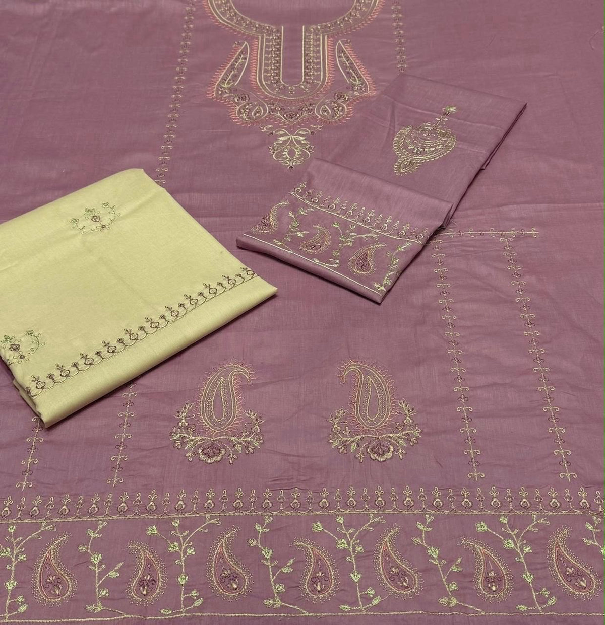Lavender Paisley Embroidered Airjet Lawn 2-Piece Unstitched Suit for Women | Summer Collection 2026