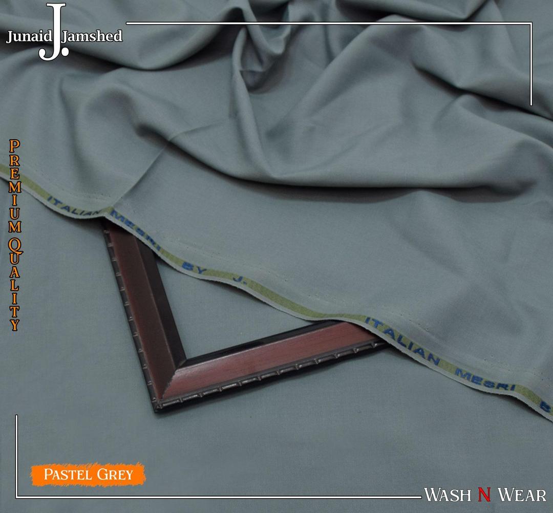 Premium Pastel Grey Wash & Wear Unstitched Suit for Men – 8 Button Summer Collection | Khaas Kapra