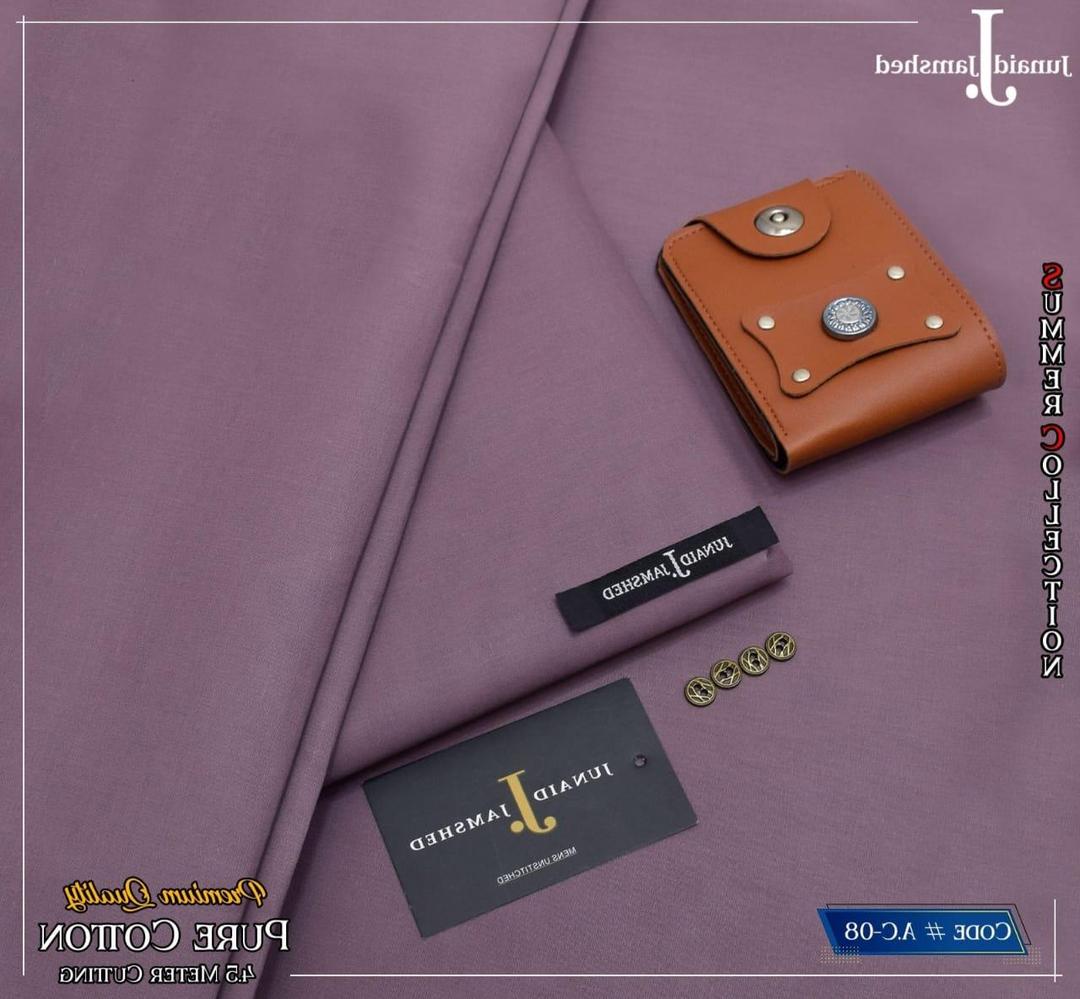 Premium Purple Paper Cotton Unstitched Suit for Men — 4.5 Metre Summer Formal Wear
