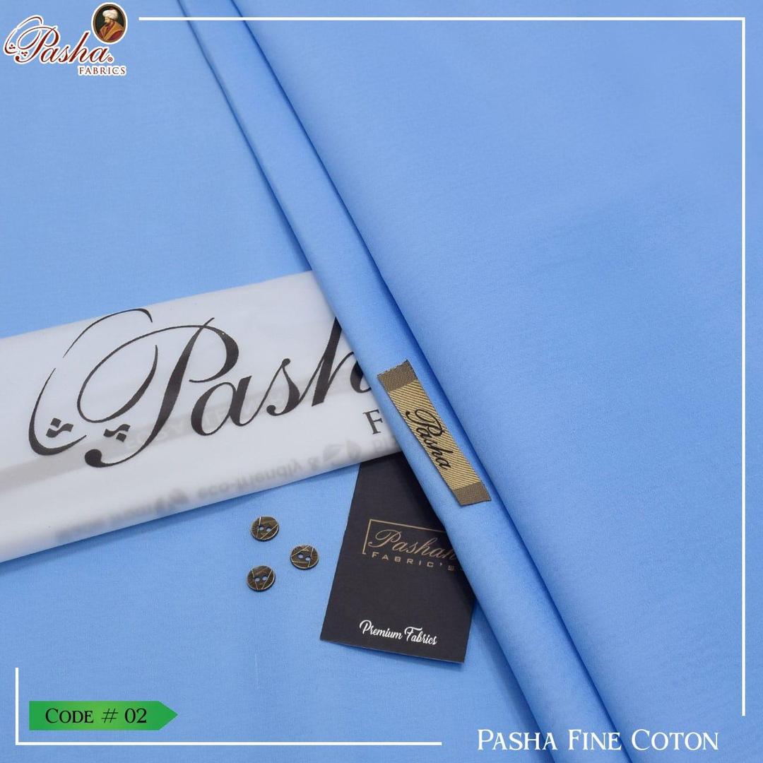 Premium Plain Blue Cotton Unstitched Suit for Men – Summer Collection