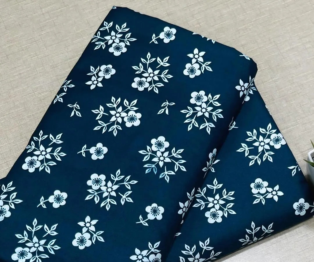 Blue Floral Digital Print Polo Cotton 2-Piece Unstitched Suit | Summer Collection by Khaas Kapra