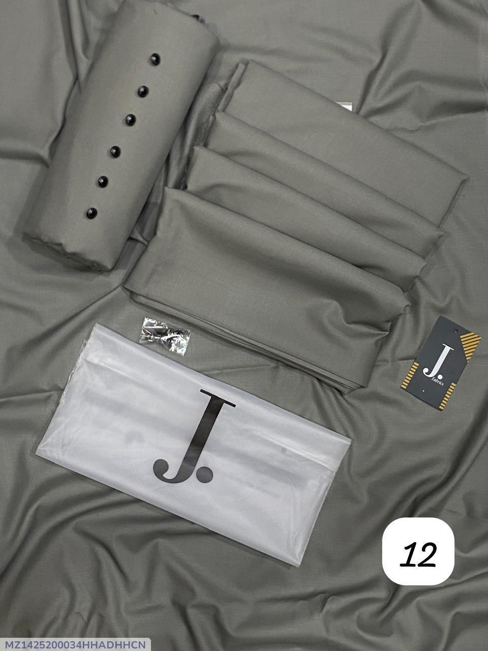 Premium Grey Wash & Wear Unstitched Suit for Men – 4Pcs All Season Collection | Khaas Kapra