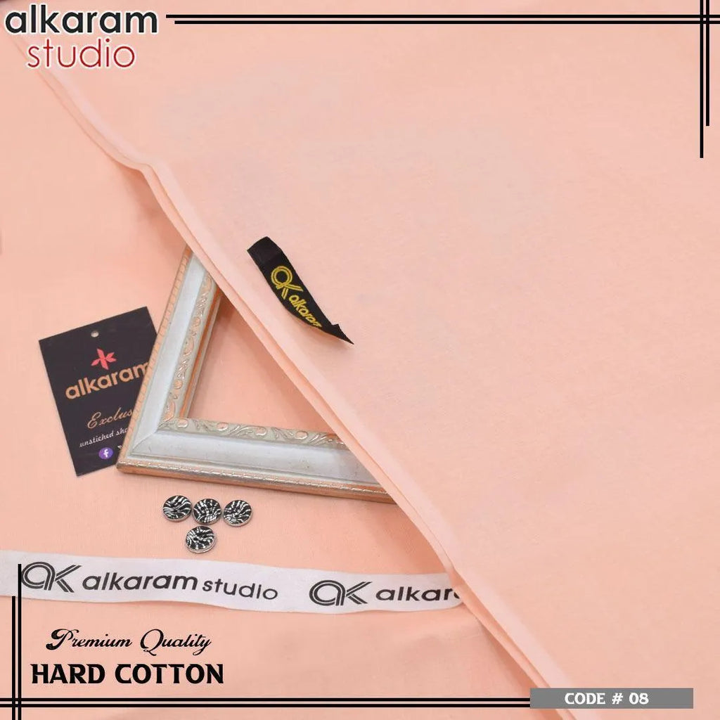 Premium Pink Hard Cotton Unstitched Suit for Men – Summer Collection | Khaas Kapra