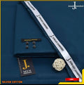 Premium Turquoise Silver Cotton Unstitched Suit for Men – 4.5M Summer Collection | Khaas Kapra