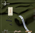 Premium Green Boski Unstitched Suit for Men – All Season Collection | Khaas Kapra