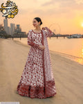 Pink Arabic Lawn Printed 3-Piece Stitched Maxi Suit | Lace Work Neck & Sleeves | Summer Collection by Khaas Kapra
