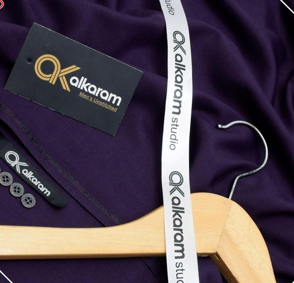 Premium Purple Wash & Wear Unstitched Suit for Men – All Season Collection | Khaas Kapra