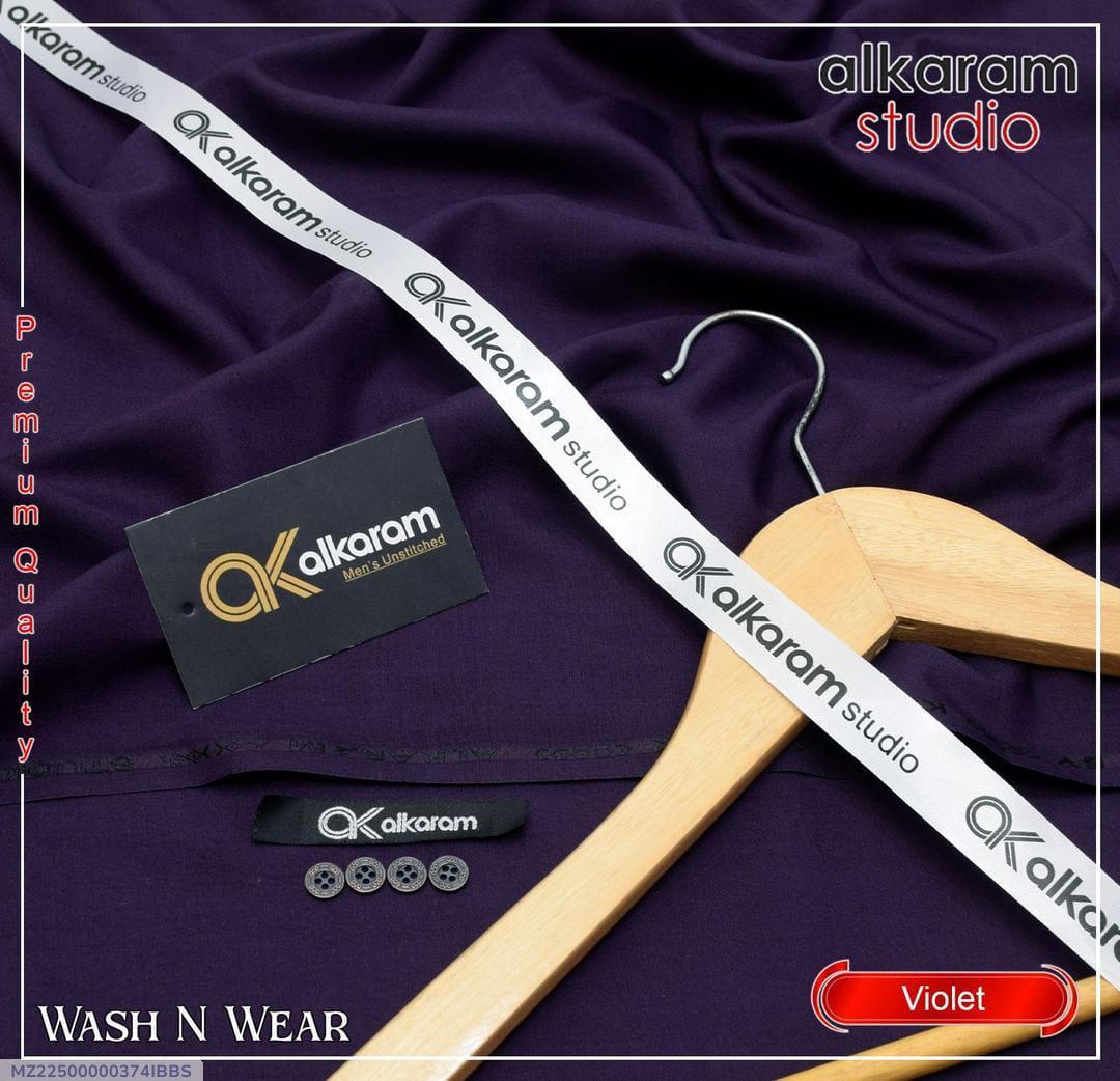 Premium Purple Wash & Wear Unstitched Suit for Men – All Season Collection | Khaas Kapra