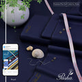 Premium Blue Cotton Unstitched Suit for Men – 8 Button Summer Collection | Khaas Kapra