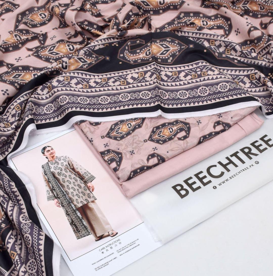 Multicolor Printed Lawn 3-Piece Unstitched Suit | All-Over Print | Summer Collection by Khaas Kapra