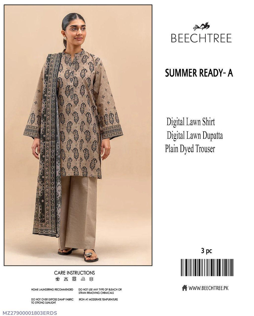 Multicolor Printed Lawn 3-Piece Unstitched Suit | All-Over Print | Summer Collection by Khaas Kapra