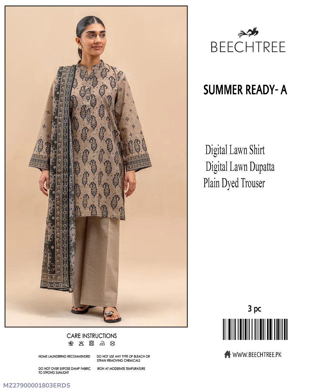 Multicolor Printed Lawn 3-Piece Unstitched Suit | All-Over Print | Summer Collection by Khaas Kapra