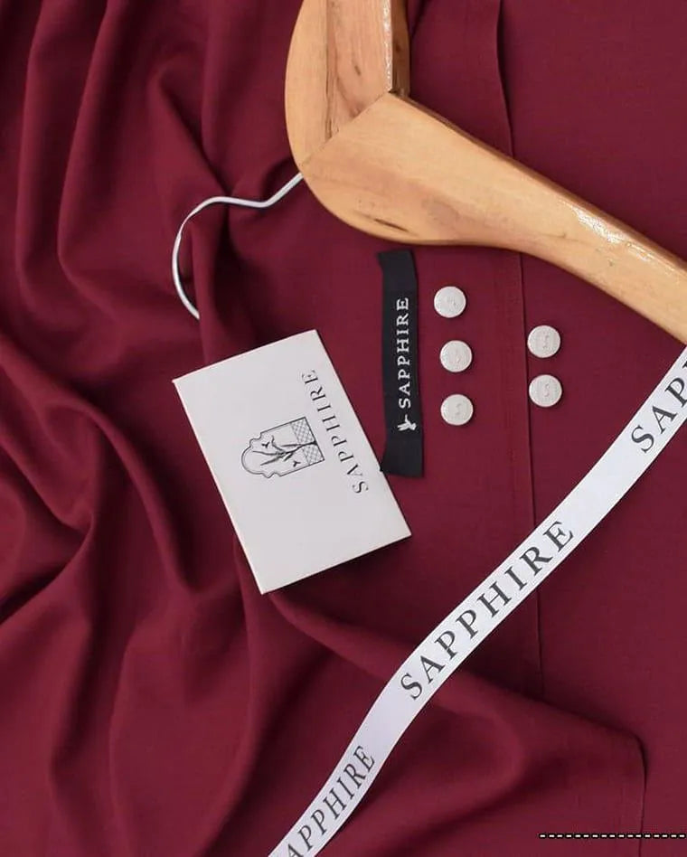 Premium Maroon Wash & Wear Unstitched Suit for Men – All Season Collection | Khaas Kapra